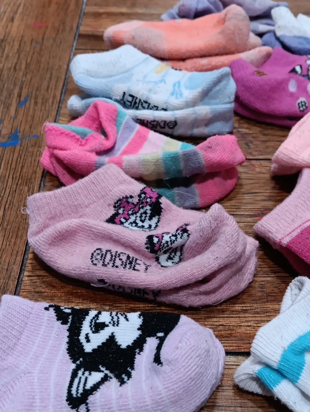 Disney Kids Multi-Color Character Ankle Socks Variety Pack